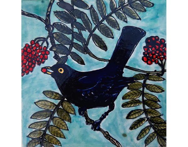 Black bird tile 2