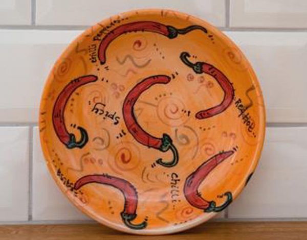 Chilli serving dish top