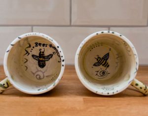 Bee friendly Mugs inside