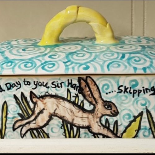 Hare Butter Dish
